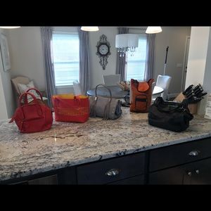 Women’s handbags.